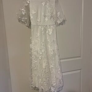 Elegant White Floral Dress